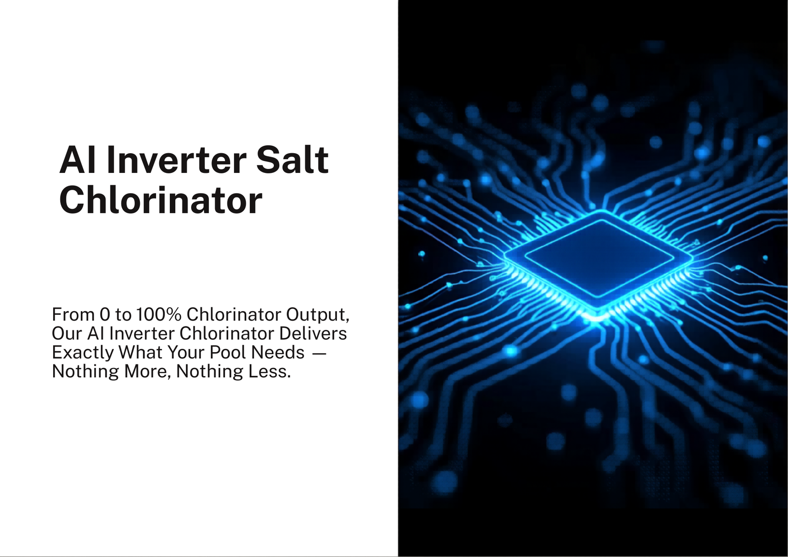 PTA-15 low salt chlorinator AI intelligent control adjusting chlorine output